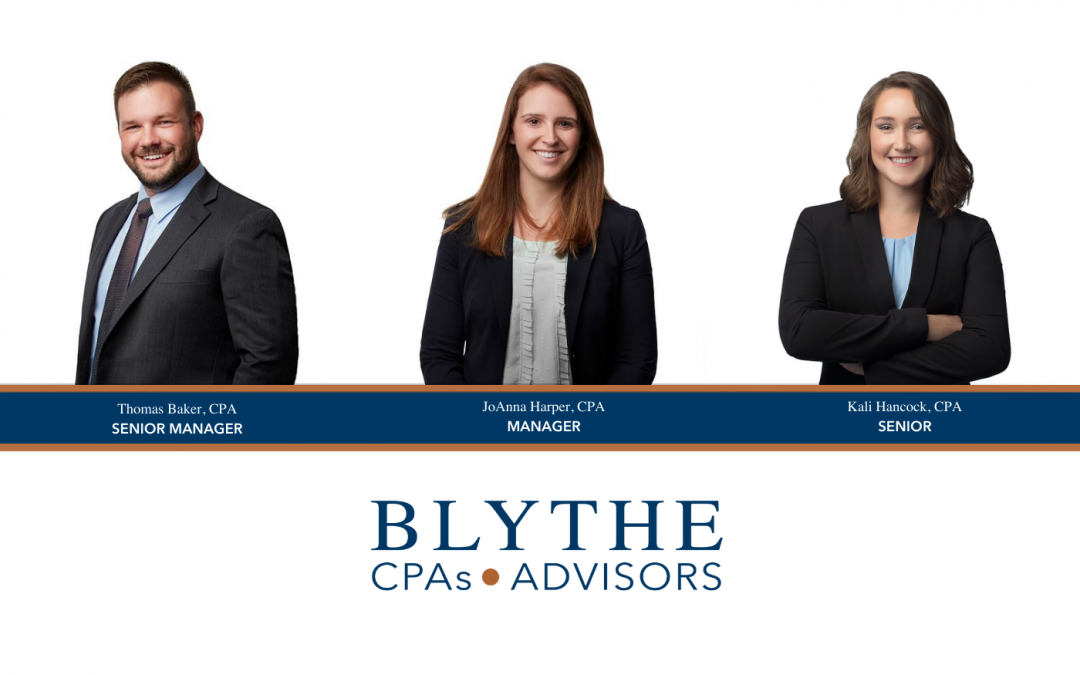 Blythe CPAs & Advisors Announce Staff Promotions