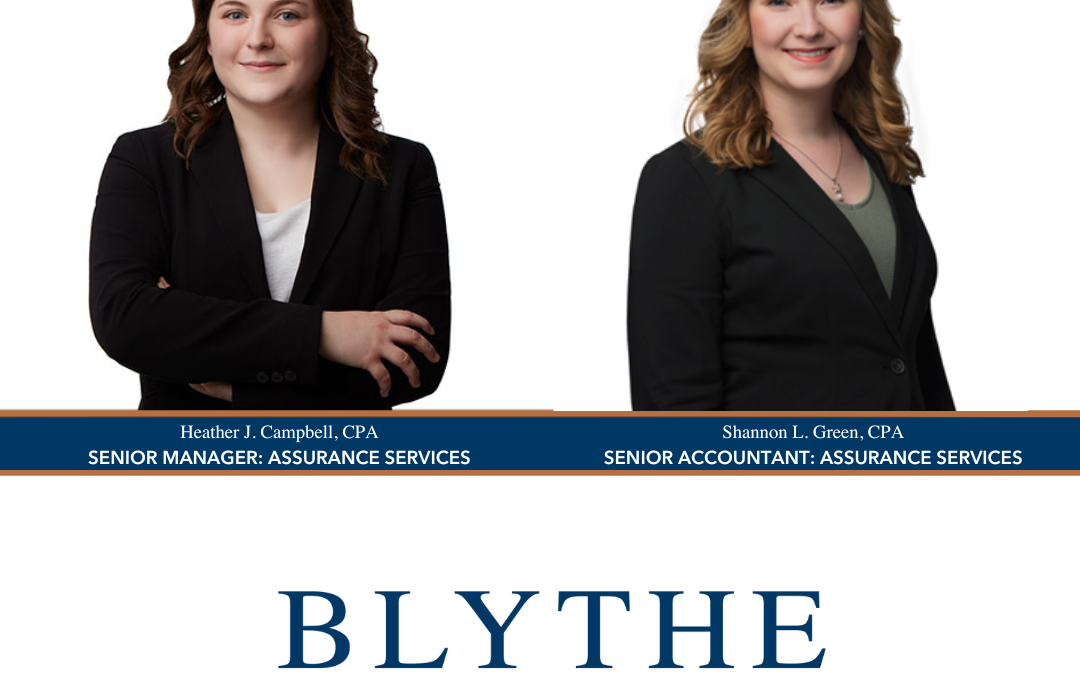 Blythe CPAs & Advisors Announce Staff Promotions