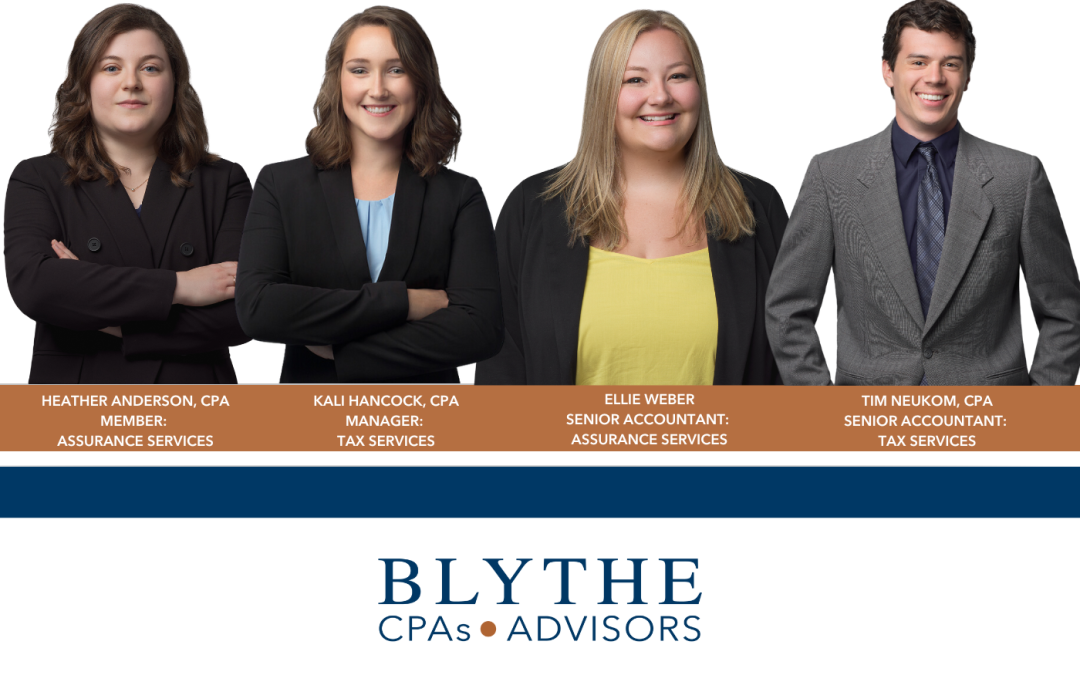 Blythe CPAs & Advisors Announce Staff Promotions